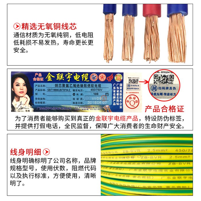 金聯(lián)宇電纜質(zhì)量識別